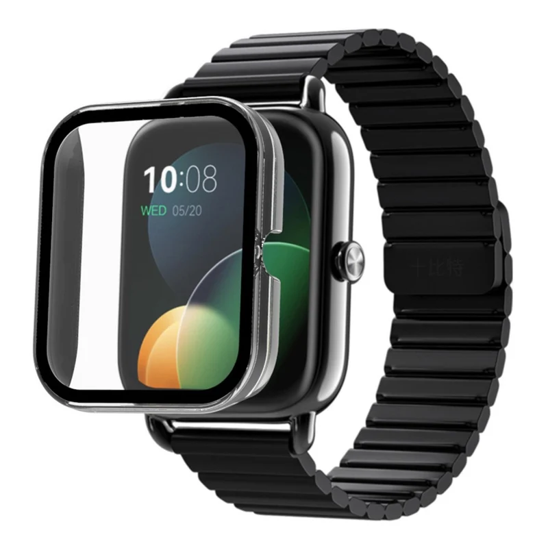 Super Modisch Haylou RS4 Plus Hülle mit Displayschutz in Plastik und Gehärtetes Glas
