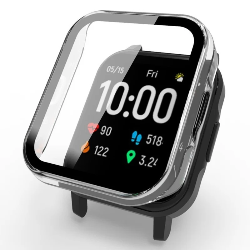 Super Modisch Haylou RS4 Plus Hülle mit Displayschutz in Plastik und Gehärtetes Glas