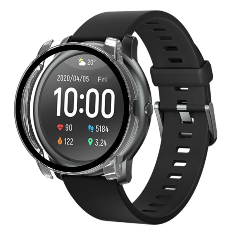 Auffallend Stilvoll Haylou Solar LS05 Hülle mit Displayschutz in Plastik und Gehärtetes Glas