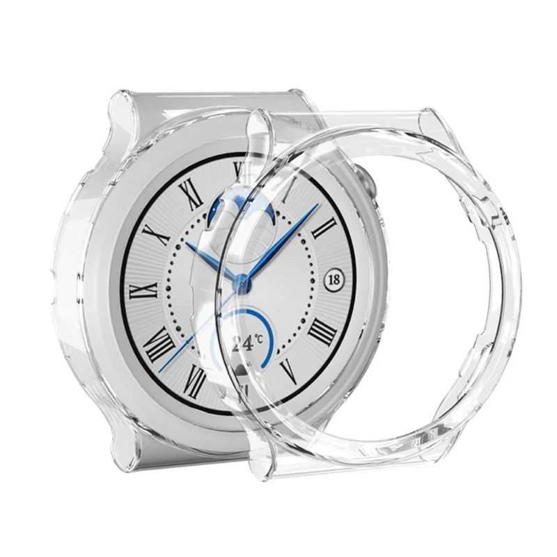 Super Schön Huawei Watch GT 3 Pro 43mm Hülle mit Displayschutz in Gehärtetes Glas