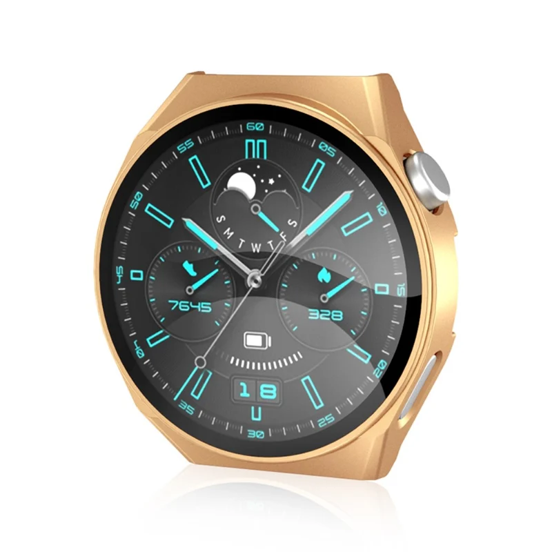 Mega Modisch Huawei Watch GT 3 Pro 46mm Hülle mit Displayschutz in Gehärtetes Glas