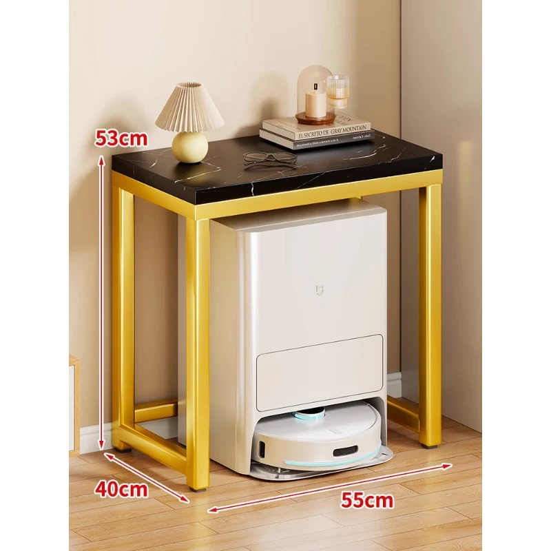 Marmor-Top-Gold-Metall-Konsole für Robotervakuum-Dock und Eingangsorganisator