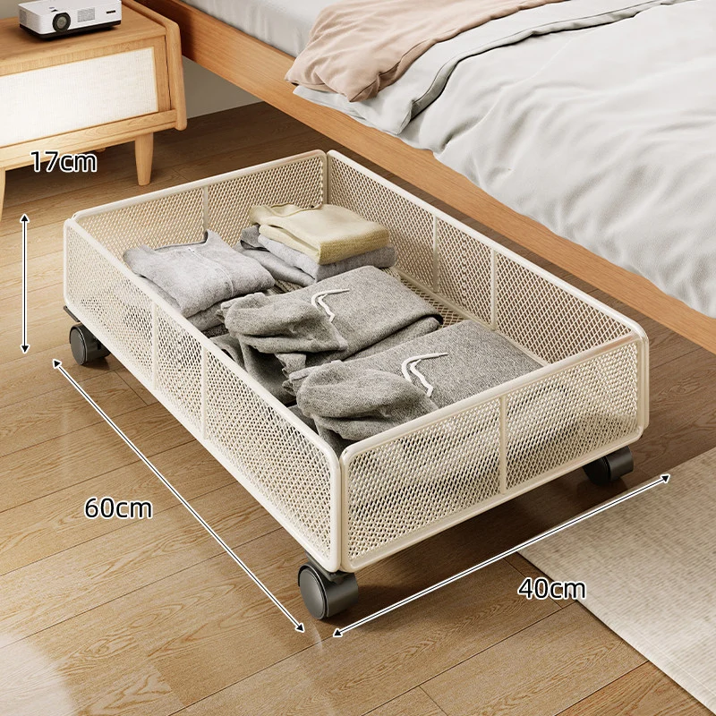 Niedrigprofil-Unterbett-Metallnetz-Aufbewahrungskorb