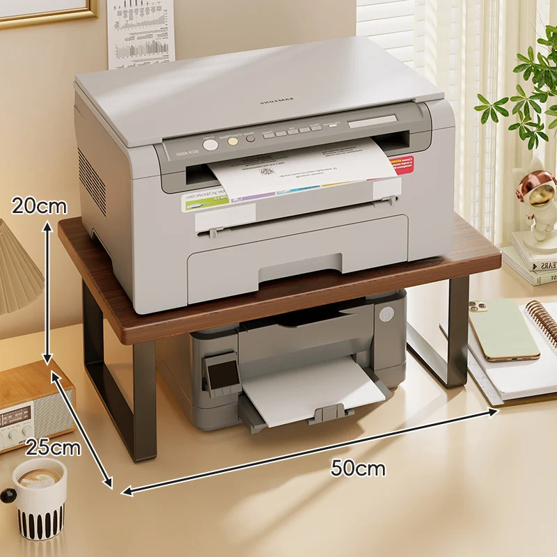 Kompakter Zwei-Ebenen Holz Schreibtisch Drucker und Monitor Ständer
