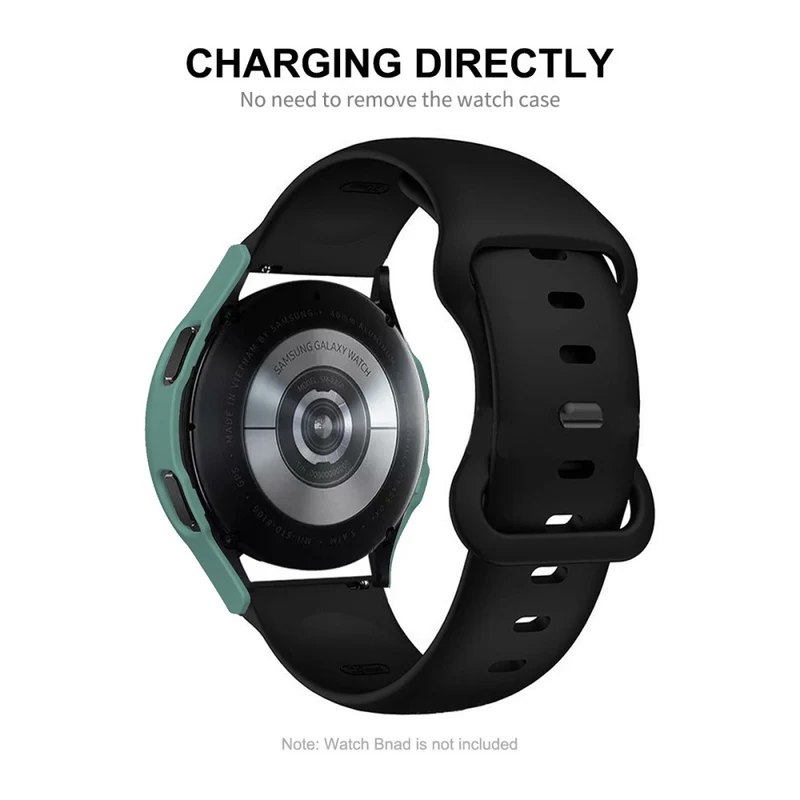 Super Gut Samsung Galaxy Watch 4 (40mm) Hülle mit Displayschutz in Plastik und Gehärtetes Glas
