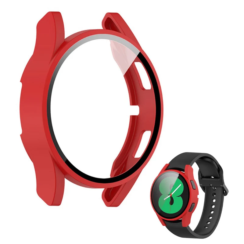 Großartig Samsung Galaxy Watch 4 (40mm) Hülle mit Displayschutz in Plastik und Gehärtetes Glas