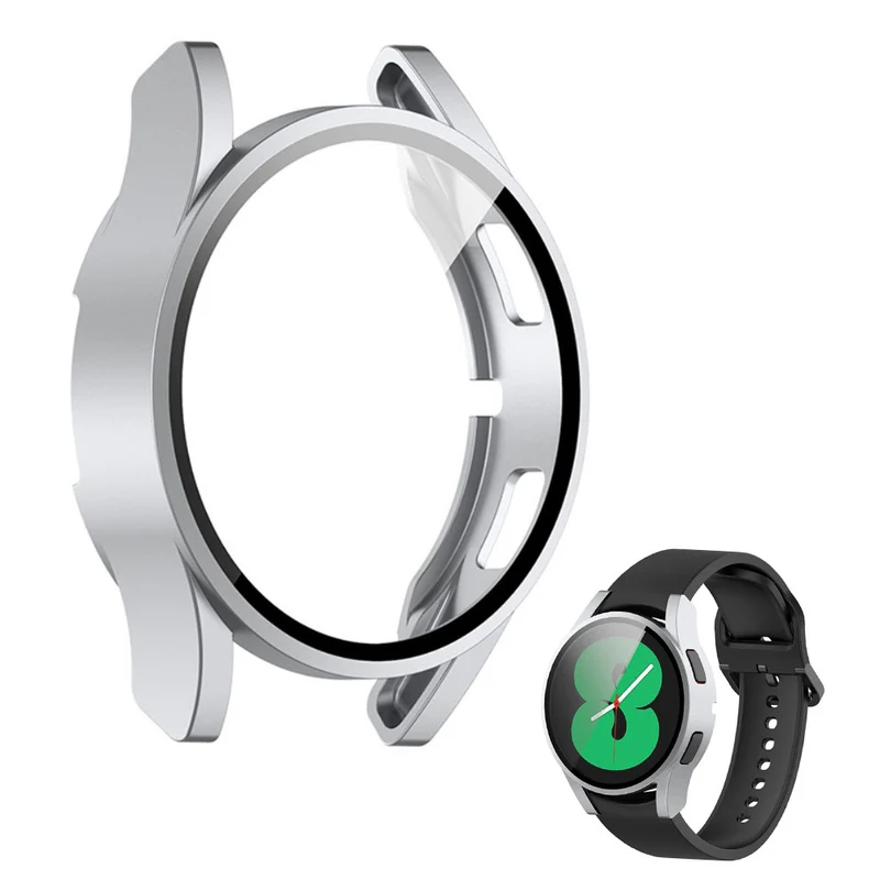 Großartig Samsung Galaxy Watch 4 (40mm) Hülle mit Displayschutz in Plastik und Gehärtetes Glas