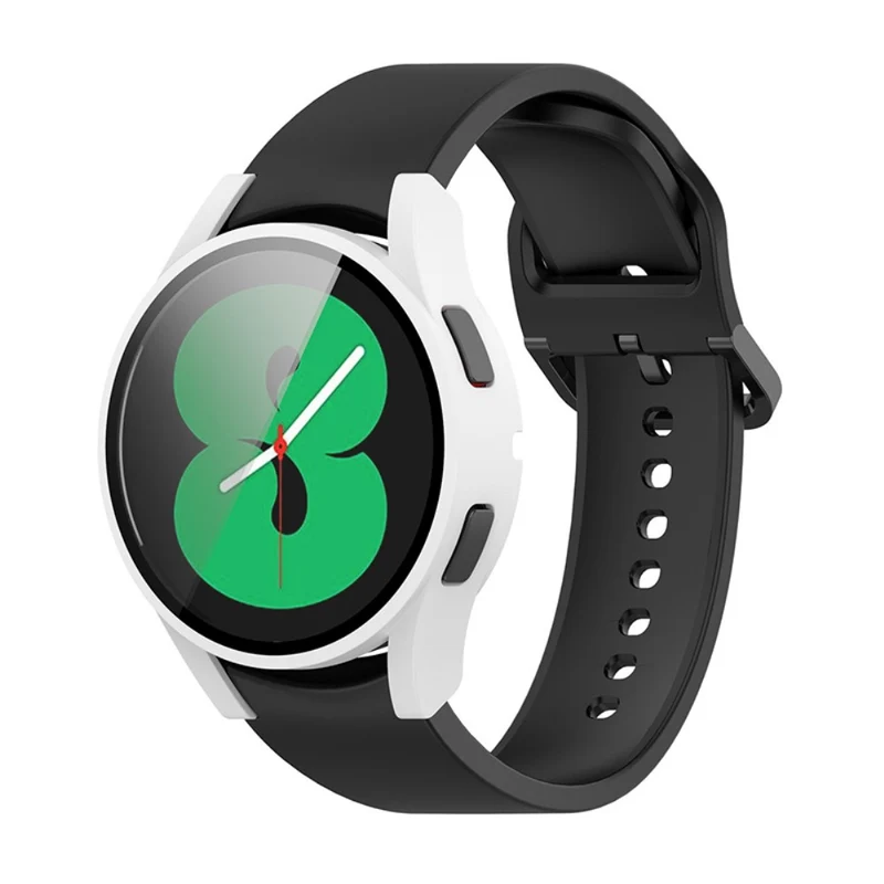 Unglaublich Schön Samsung Galaxy Watch 4 (44mm) Hülle mit Displayschutz in Plastik und Gehärtetes Glas