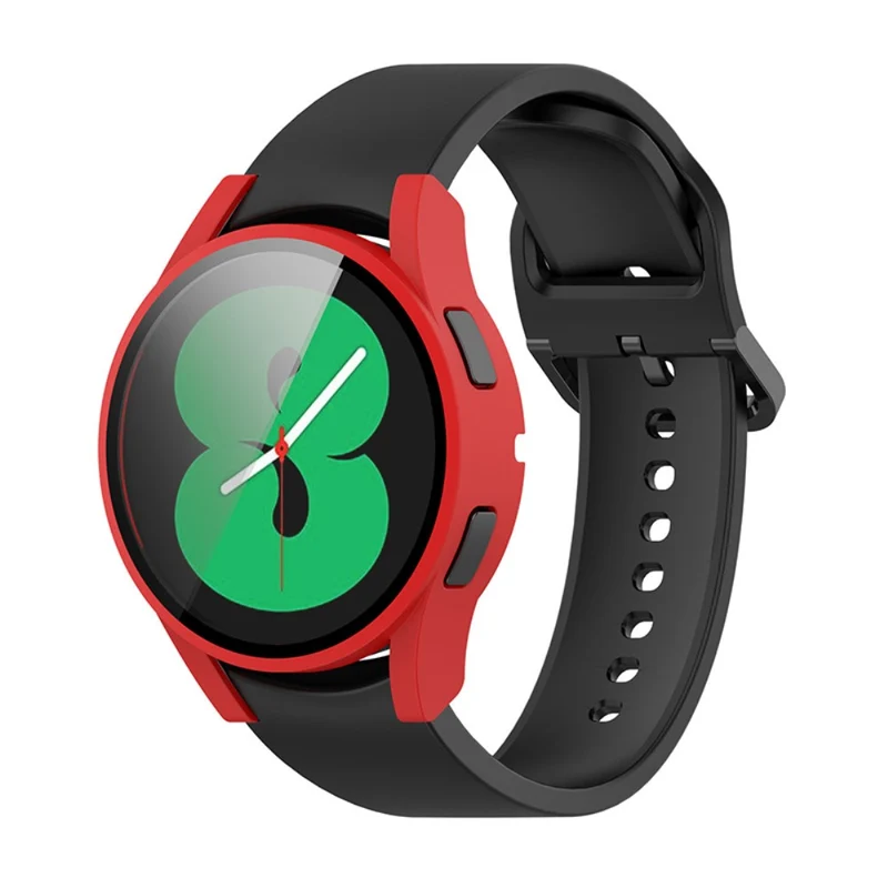Unglaublich Schön Samsung Galaxy Watch 4 (44mm) Hülle mit Displayschutz in Plastik und Gehärtetes Glas