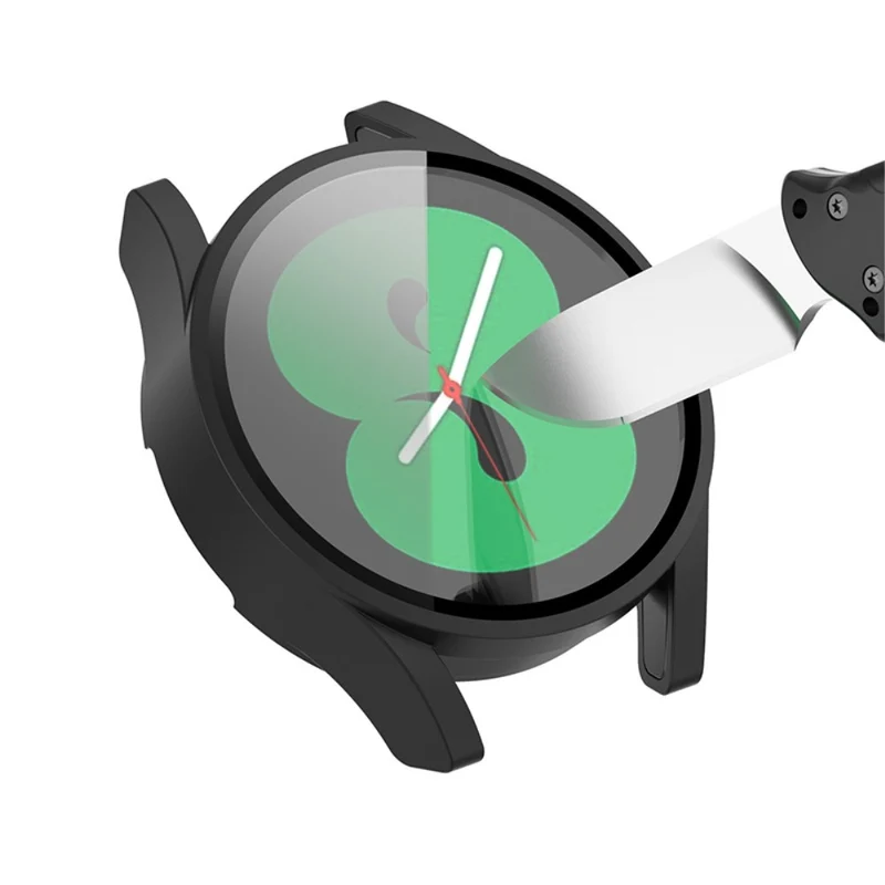 Unglaublich Schön Samsung Galaxy Watch 4 (44mm) Hülle mit Displayschutz in Plastik und Gehärtetes Glas