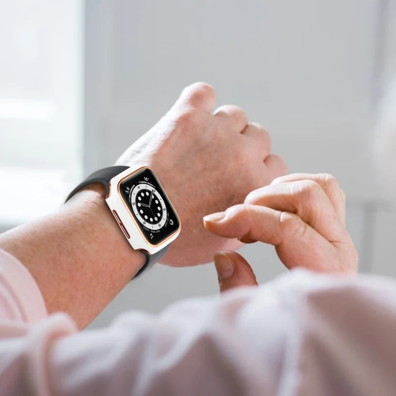 Unglaublich Modisch Apple Smartwatch Universell Hülle mit Displayschutz in Plastik und Gehärtetes Glas