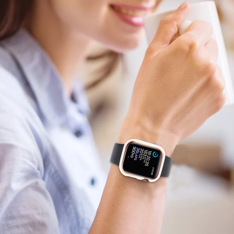 Unglaublich Modisch Apple Smartwatch Universell Hülle mit Displayschutz in Plastik und Gehärtetes Glas