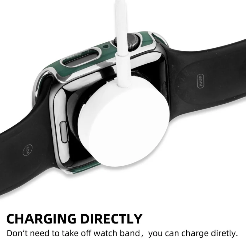 Unglaublich Modisch Apple Smartwatch Universell Hülle mit Displayschutz in Plastik und Gehärtetes Glas