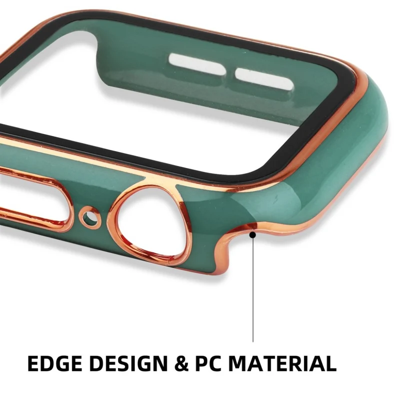 Unglaublich Modisch Apple Smartwatch Universell Hülle mit Displayschutz in Plastik und Gehärtetes Glas