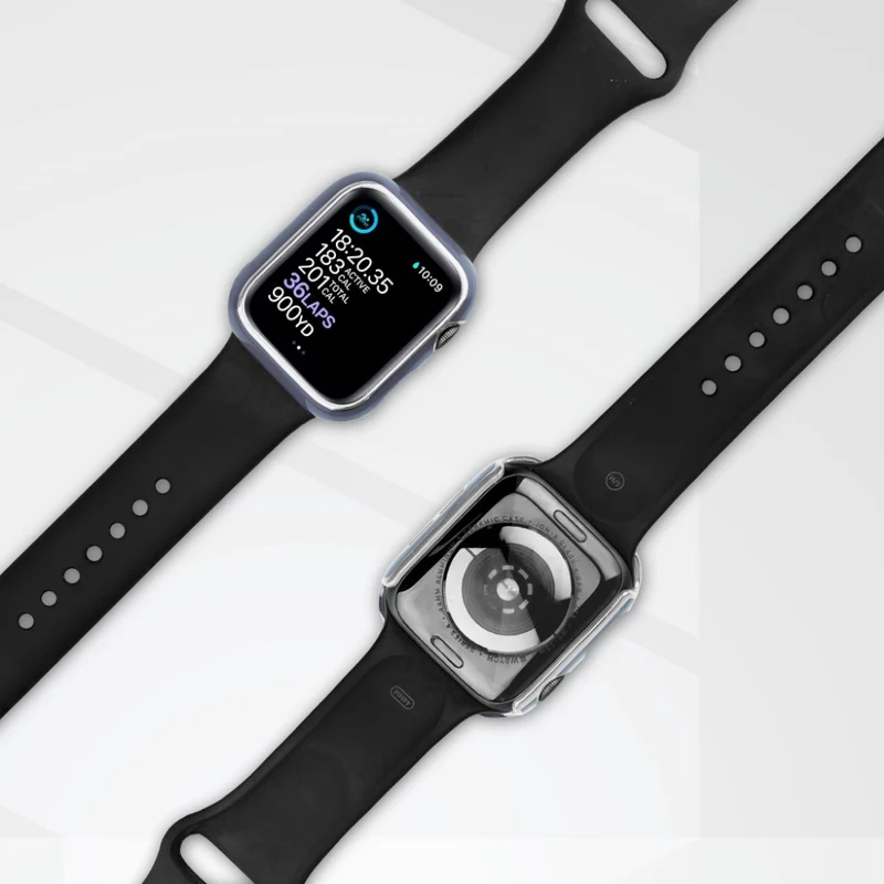 Unglaublich Modisch Apple Smartwatch Universell Hülle mit Displayschutz in Plastik und Gehärtetes Glas