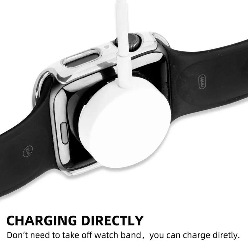 Unglaublich Modisch Apple Smartwatch Universell Hülle mit Displayschutz in Plastik und Gehärtetes Glas