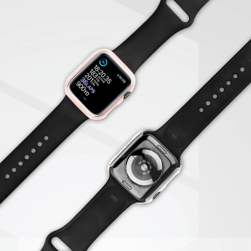 Unglaublich Modisch Apple Smartwatch Universell Hülle mit Displayschutz in Plastik und Gehärtetes Glas