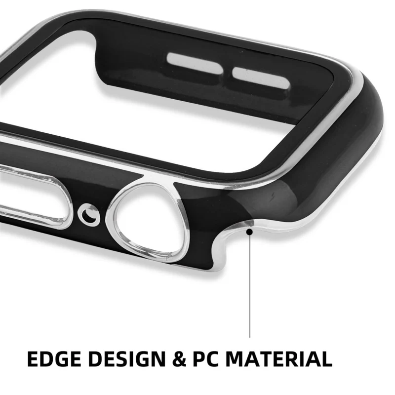 Unglaublich Modisch Apple Smartwatch Universell Hülle mit Displayschutz in Plastik und Gehärtetes Glas
