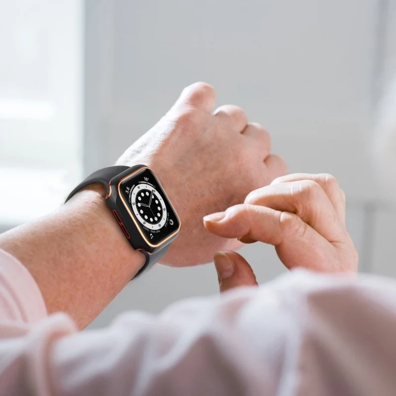 Unglaublich Stylisch Apple Smartwatch Universell Hülle mit Displayschutz in Plastik und Gehärtetes Glas