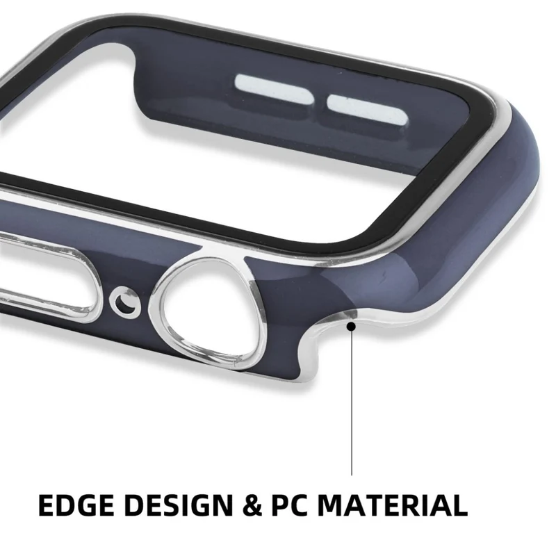 Unglaublich Stylisch Apple Smartwatch Universell Hülle mit Displayschutz in Plastik und Gehärtetes Glas