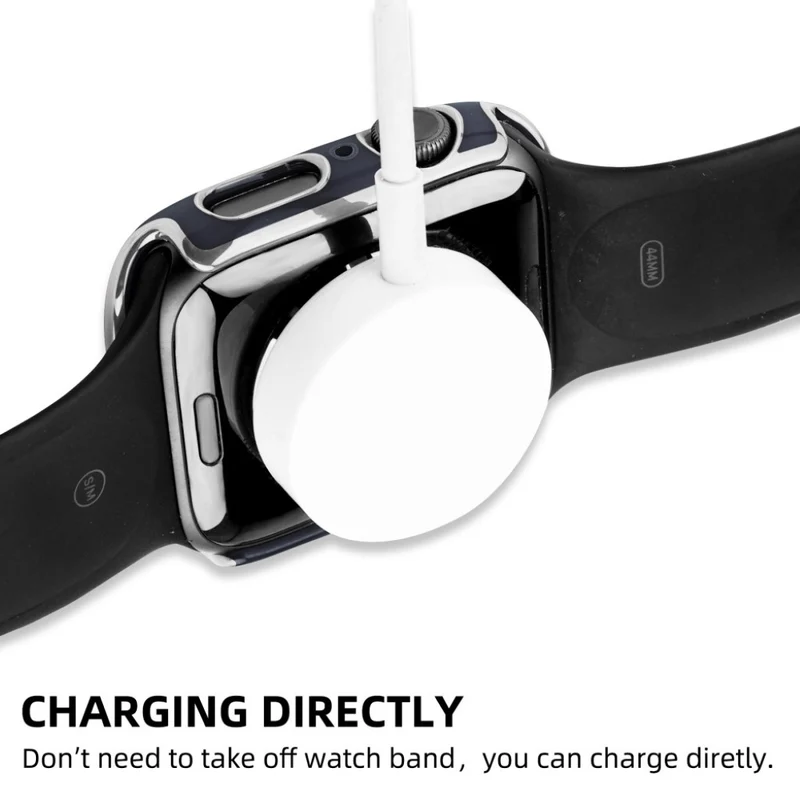 Unglaublich Stylisch Apple Smartwatch Universell Hülle mit Displayschutz in Plastik und Gehärtetes Glas