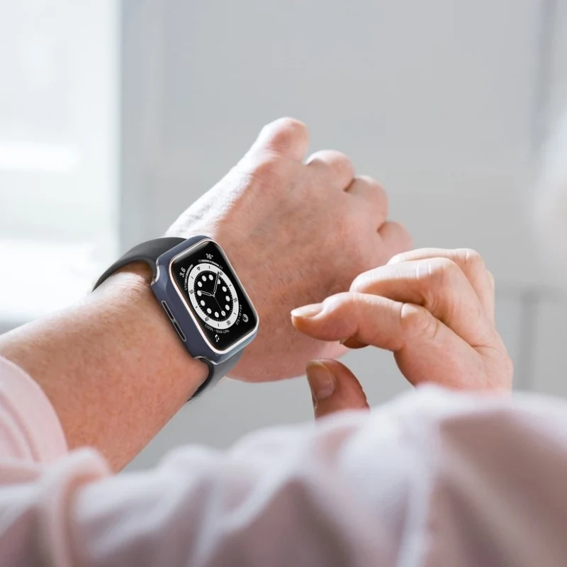 Unglaublich Stylisch Apple Smartwatch Universell Hülle mit Displayschutz in Plastik und Gehärtetes Glas