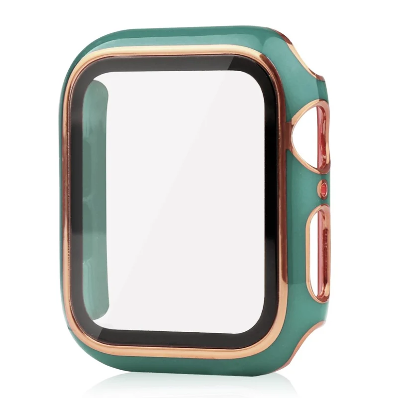 Unglaublich Stylisch Apple Smartwatch Universell Hülle mit Displayschutz in Plastik und Gehärtetes Glas