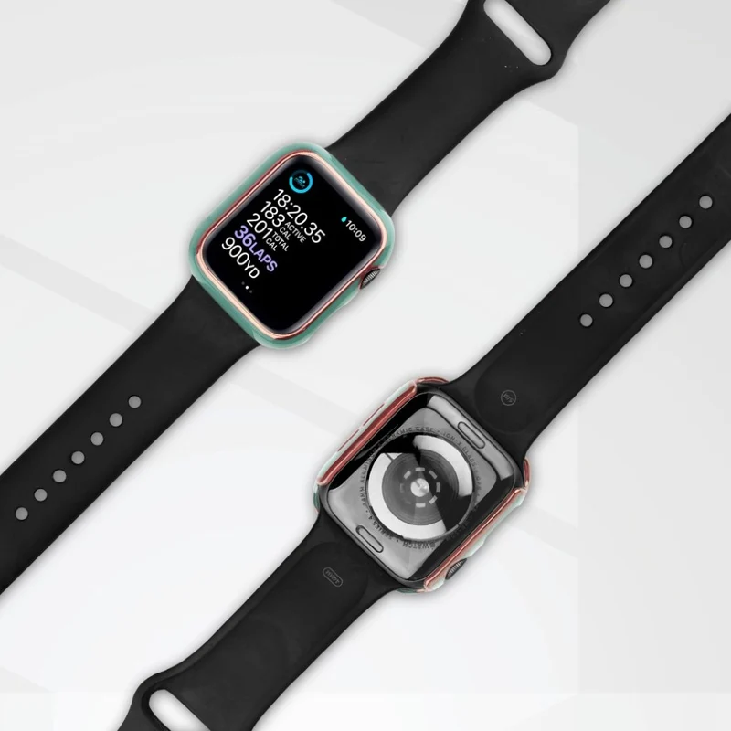 Unglaublich Stylisch Apple Smartwatch Universell Hülle mit Displayschutz in Plastik und Gehärtetes Glas