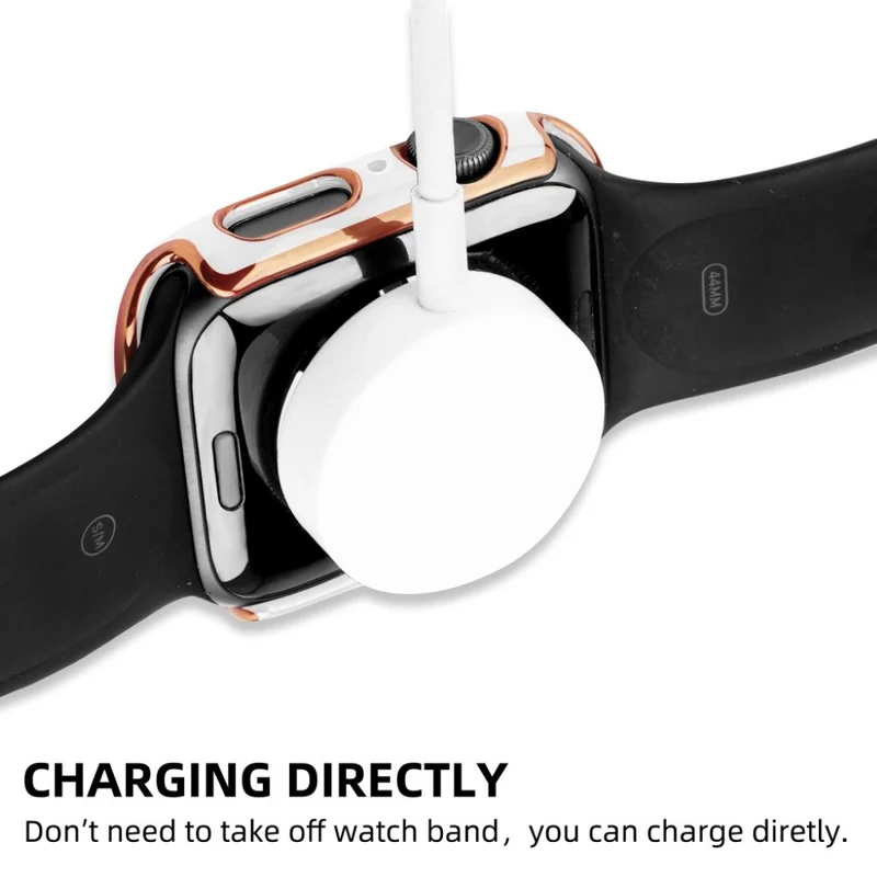Unglaublich Stylisch Apple Smartwatch Universell Hülle mit Displayschutz in Plastik und Gehärtetes Glas