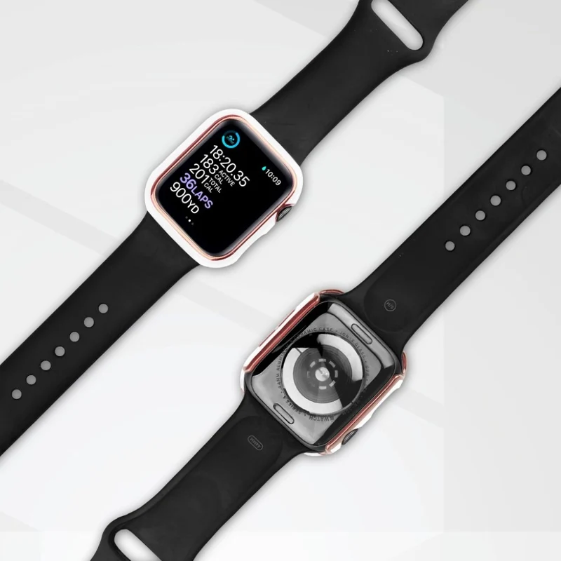 Unglaublich Stylisch Apple Smartwatch Universell Hülle mit Displayschutz in Plastik und Gehärtetes Glas