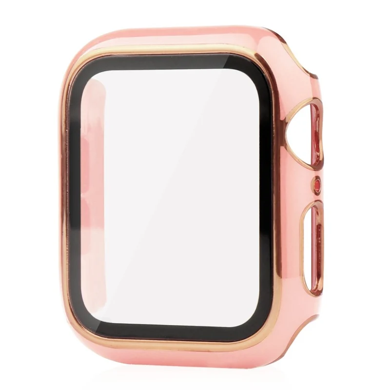 Unglaublich Stylisch Apple Smartwatch Universell Hülle mit Displayschutz in Plastik und Gehärtetes Glas