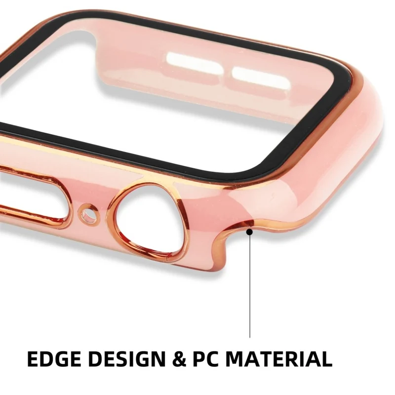 Unglaublich Stylisch Apple Smartwatch Universell Hülle mit Displayschutz in Plastik und Gehärtetes Glas