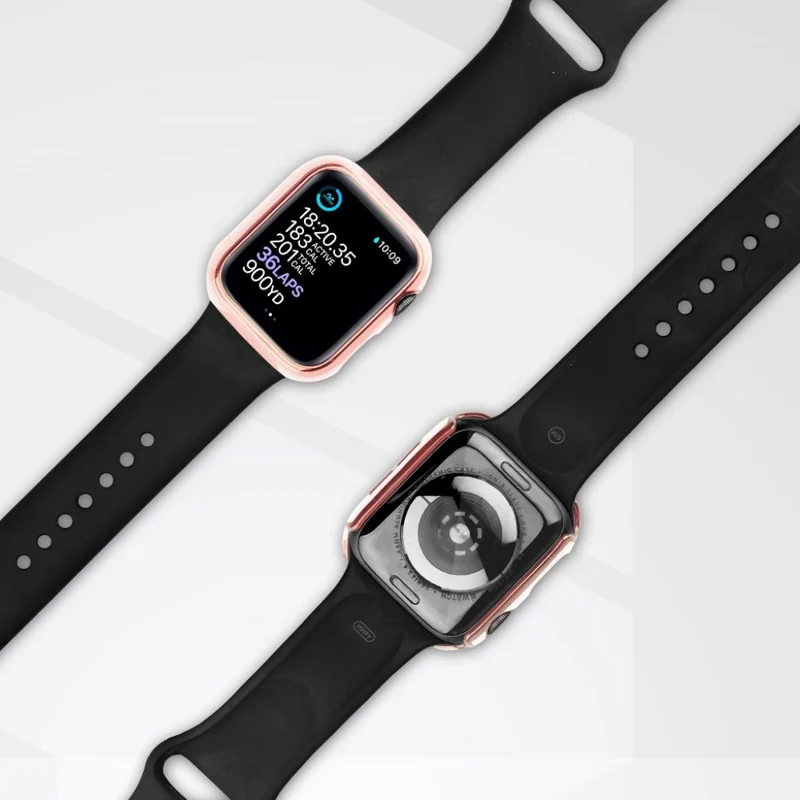 Unglaublich Stylisch Apple Smartwatch Universell Hülle mit Displayschutz in Plastik und Gehärtetes Glas