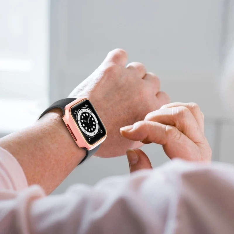 Unglaublich Stylisch Apple Smartwatch Universell Hülle mit Displayschutz in Plastik und Gehärtetes Glas