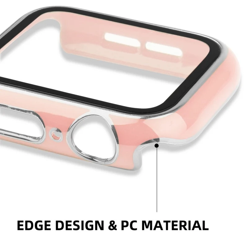 Unglaublich Stylisch Apple Smartwatch Universell Hülle mit Displayschutz in Plastik und Gehärtetes Glas
