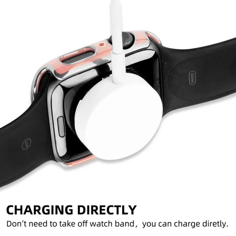 Unglaublich Stylisch Apple Smartwatch Universell Hülle mit Displayschutz in Plastik und Gehärtetes Glas