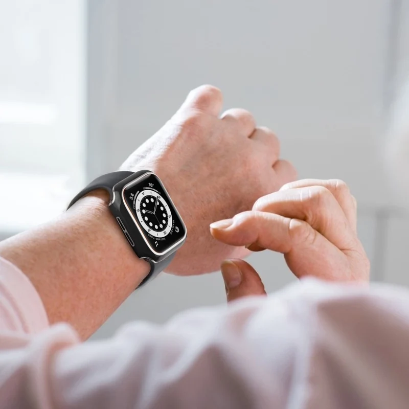 Unglaublich Stylisch Apple Smartwatch Universell Hülle mit Displayschutz in Plastik und Gehärtetes Glas