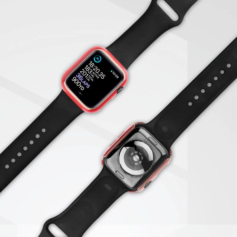 Unglaublich Stylisch Apple Smartwatch Universell Hülle mit Displayschutz in Plastik und Gehärtetes Glas