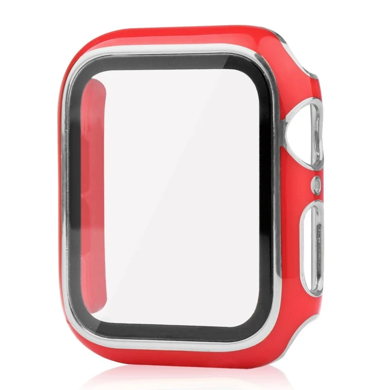 Unglaublich Stylisch Apple Smartwatch Universell Hülle mit Displayschutz in Plastik und Gehärtetes Glas
