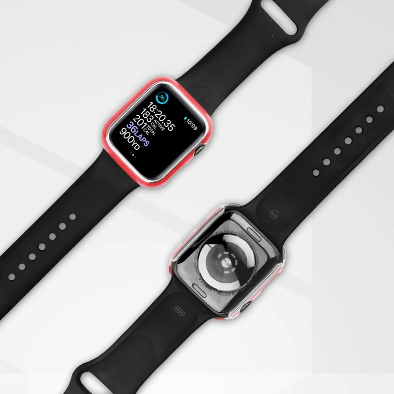 Unglaublich Stylisch Apple Smartwatch Universell Hülle mit Displayschutz in Plastik und Gehärtetes Glas
