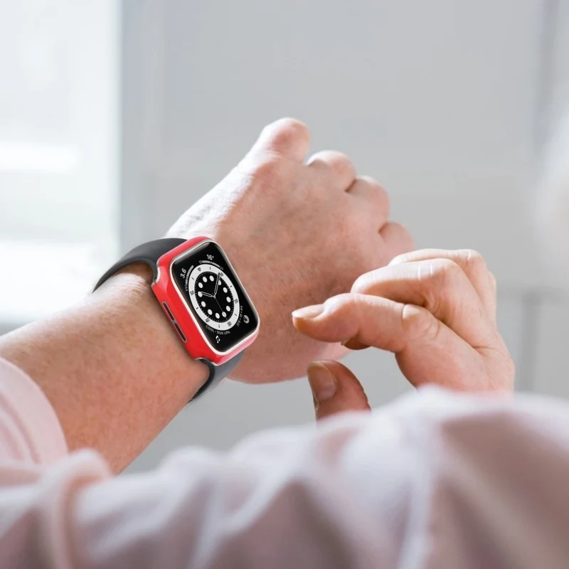 Unglaublich Stylisch Apple Smartwatch Universell Hülle mit Displayschutz in Plastik und Gehärtetes Glas