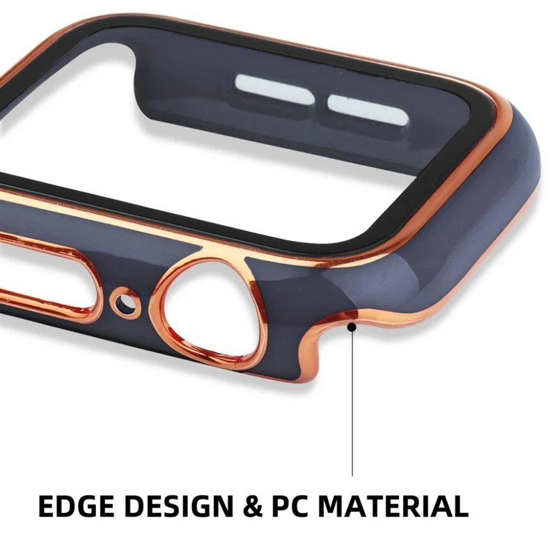 Unglaublich Stylisch Apple Smartwatch Universell Hülle mit Displayschutz in Plastik und Gehärtetes Glas
