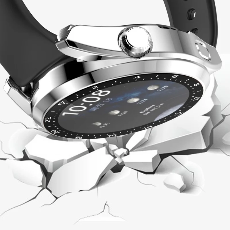Auffallend Stilvoll Huawei Watch 3 Hülle mit Displayschutz in Plastik und Gehärtetes Glas