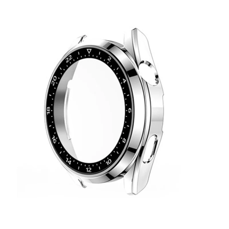 Auffallend Stilvoll Huawei Watch 3 Hülle mit Displayschutz in Plastik und Gehärtetes Glas