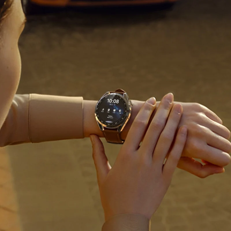 Auffallend Stilvoll Huawei Watch 3 Hülle mit Displayschutz in Plastik und Gehärtetes Glas