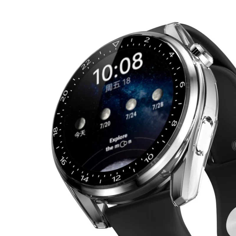Auffallend Stilvoll Huawei Watch 3 Hülle mit Displayschutz in Plastik und Gehärtetes Glas