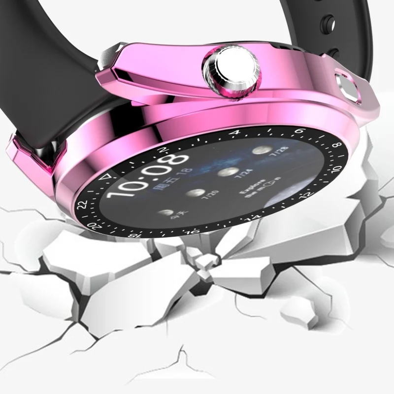 Auffallend Stilvoll Huawei Watch 3 Hülle mit Displayschutz in Plastik und Gehärtetes Glas