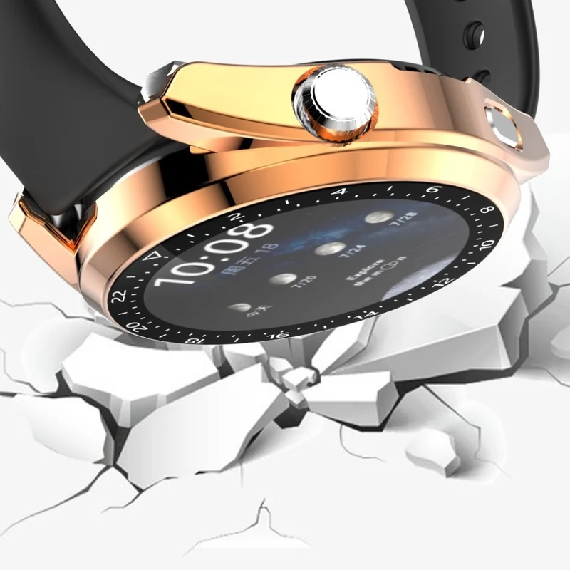 Auffallend Stilvoll Huawei Watch 3 Hülle mit Displayschutz in Plastik und Gehärtetes Glas