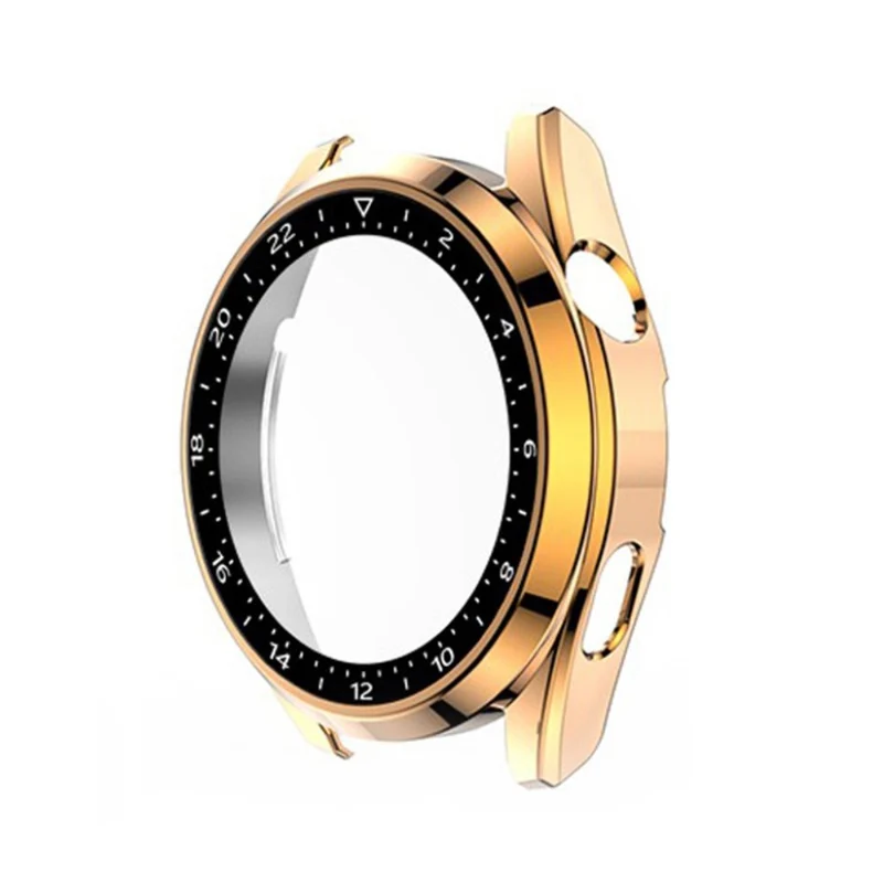 Auffallend Stilvoll Huawei Watch 3 Hülle mit Displayschutz in Plastik und Gehärtetes Glas