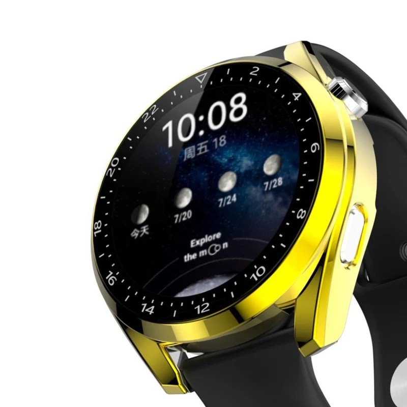 Auffallend Stilvoll Huawei Watch 3 Hülle mit Displayschutz in Plastik und Gehärtetes Glas